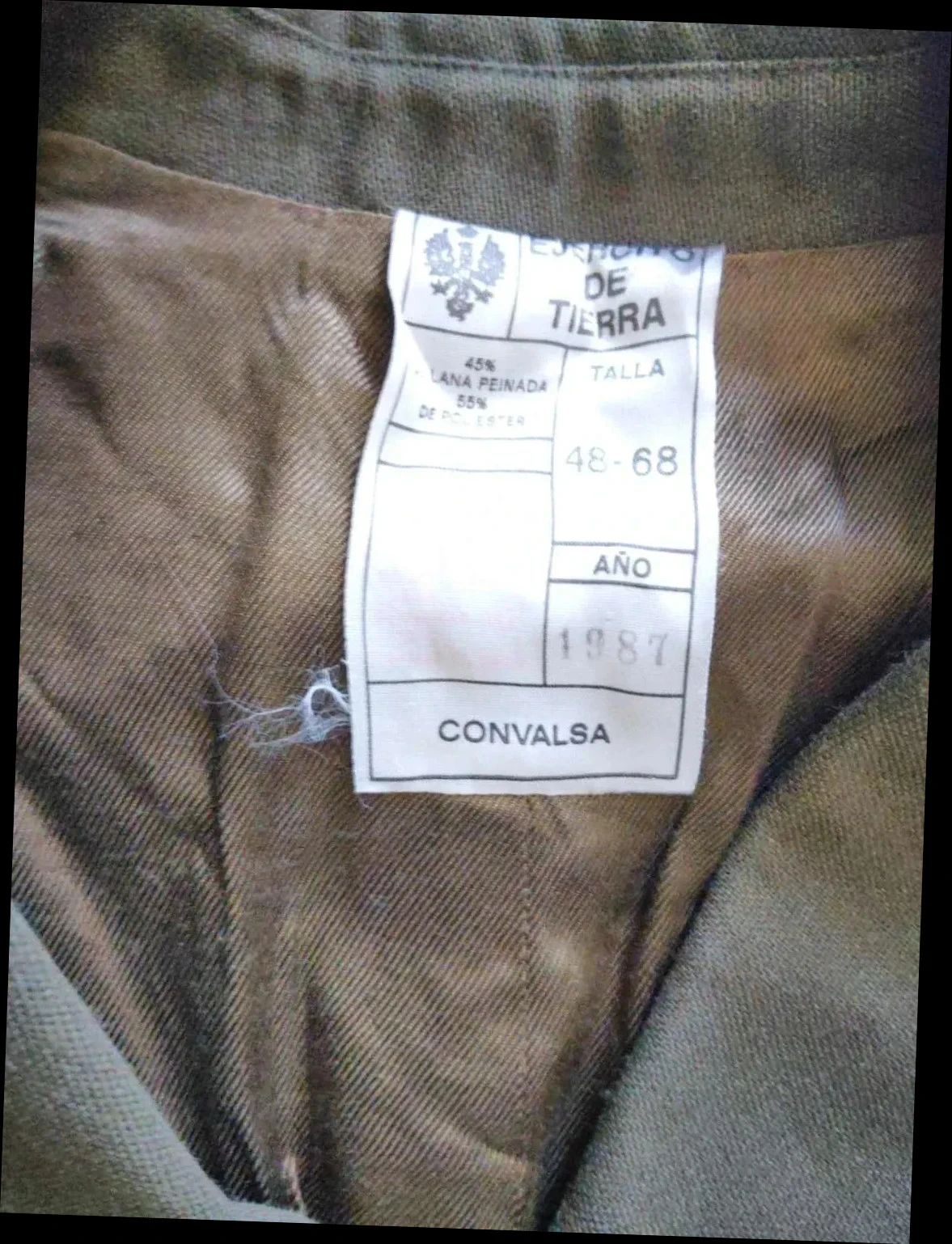 Veste Armée de Terre Espagnole - 1987 - Militaria – photo 4